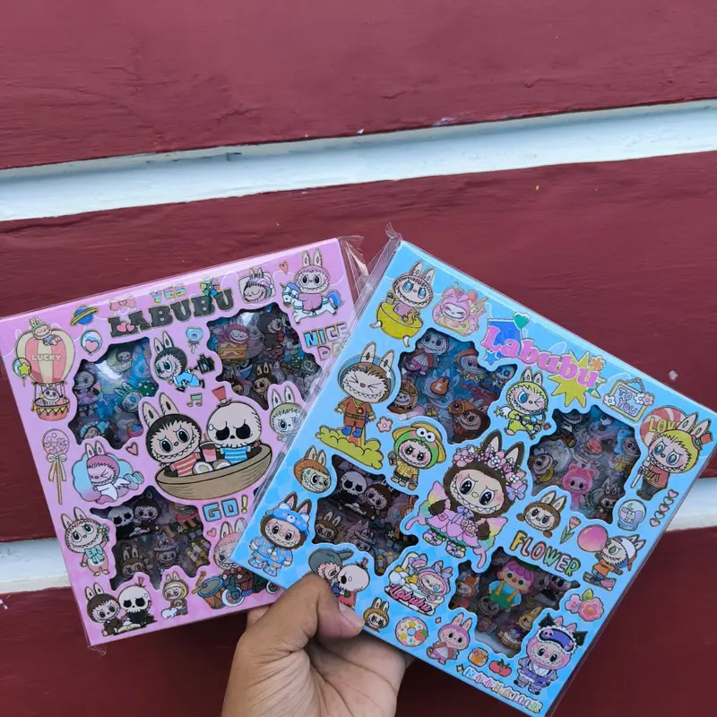 Sticker Set Labubu STIKER LABUBU STICKER LABUBU isi 100 Pcs/box LABUBU viral 1 box - Shop ...
