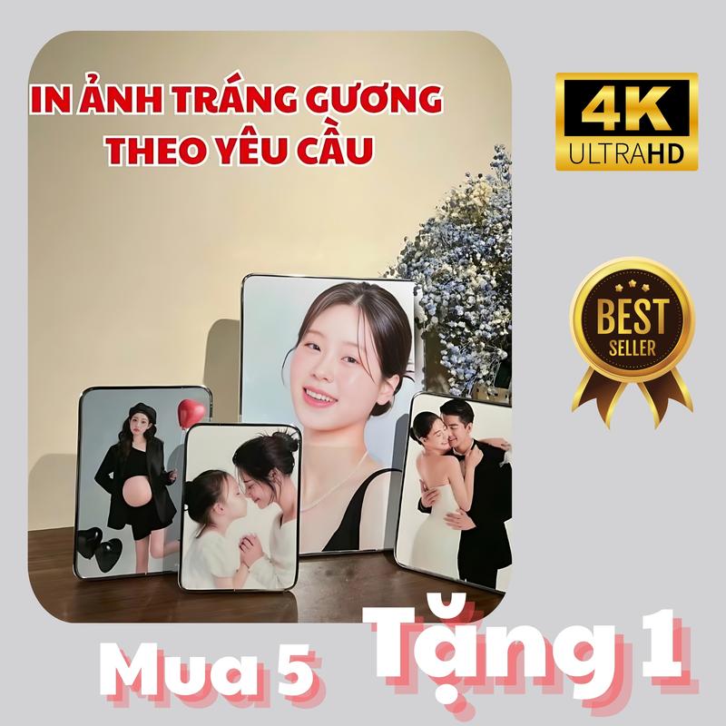 Khung ảnh để bàn 13x18 tráng gương miễn phí in ảnh trang trí bàn học bàn làm việc hình cá nhân in hình cưới sinh nhật thôi nôi quà tặng ý nghĩa