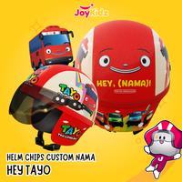 Gambar HELM RETRO CHIPS CUSTOM NAMA HEY TAYO USIA 1-5 TAHUN - Custom Nama, KARDUS dari JoyKidz Kota Surabaya 1 Tokopedia