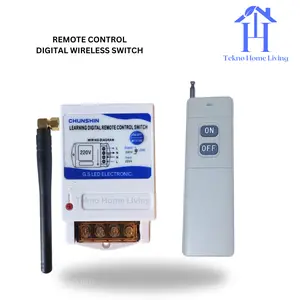 Remote Control Wireless Eksklusif Switch On/Off Saklar Wireless AC 220V 433 Mhz