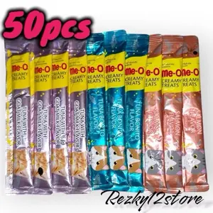 Me-O snack CREAMY makanan kucing/Ternak 15gr isi 50pcs