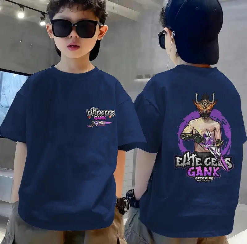 Baju Atasan Kaos Anak FF FREE FIRE ELIT CEES GANK VERSI SG OPM Bahan Katun 24s Fashion 6