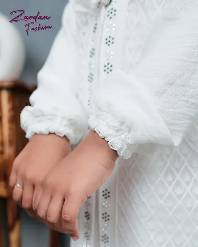 Afifa gamis set anak perempuan malika mix cringkle/ gamis anak cantik elegant gamis set terbaru 7
