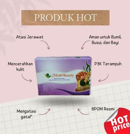 HOT SALE!!! sabun multi beauty 3 in 1 harga 1 pcs utuh 60 gr original 100 % 1