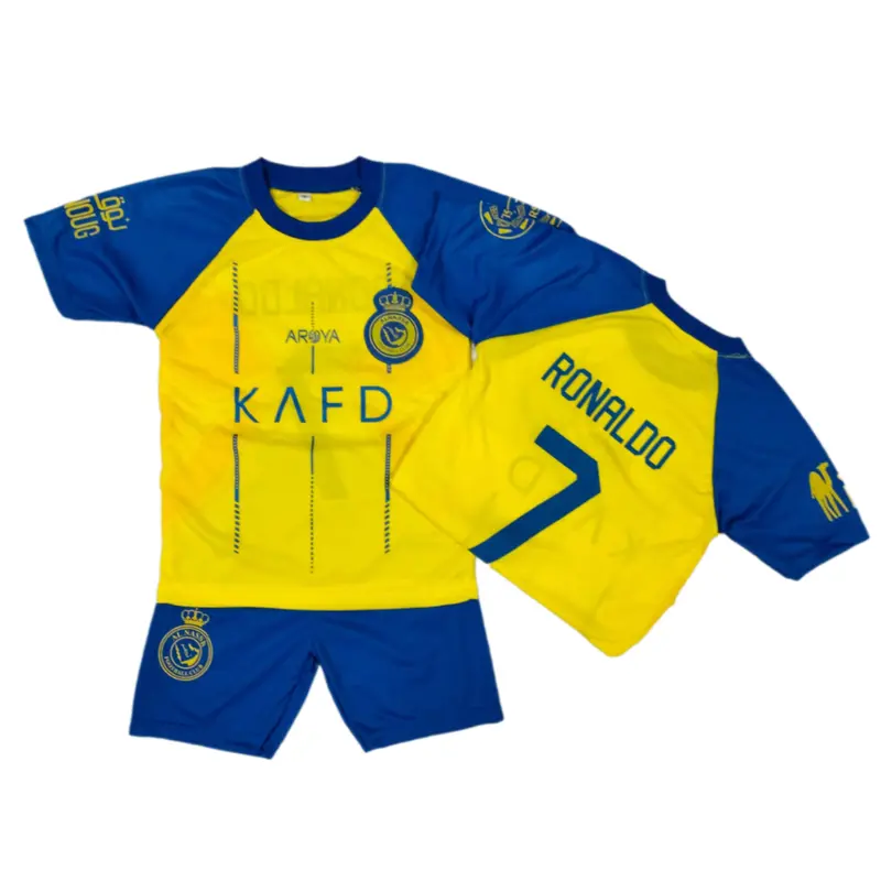 BAJU BOLA LIGA ARAB AL NASSR ANAK LAKI - LAKI USIA 1 - 10 TAHUN / SETELAN JERSEY TEAM BOLA ANAK TERBARU 0