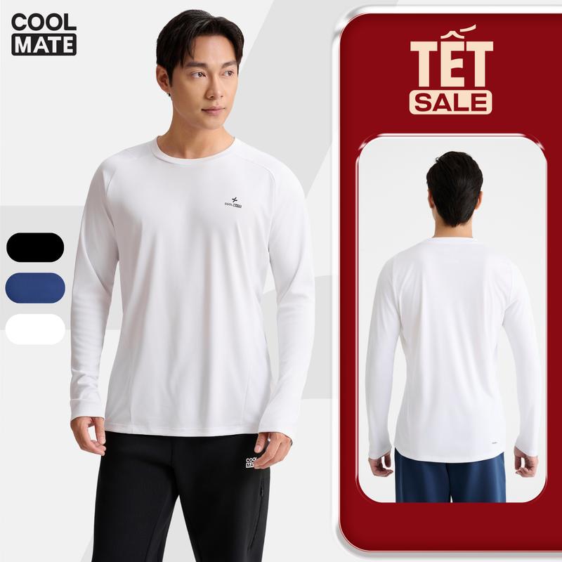   NEW  Áo dài tay nam Logo Active Regular thấm hút tốt thoáng khí - FW25 - Coolmate 