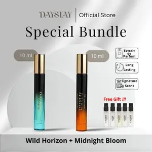 Parfum BPOM Unisex Wangi Fresh & Sweet - DAYSTAY 10ml & 50ml (Midnight, Dawn, Wild, Free, Everlast)