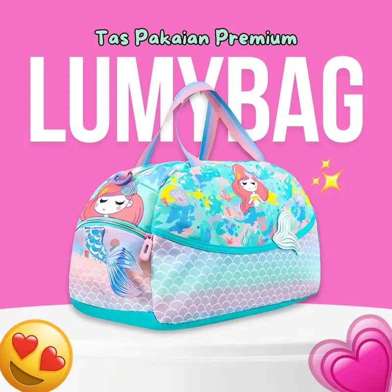 [RA.ID] LumyBag - Tas Pakaian Untuk Travelling Anak Bahan Premium Anti Air Motif Karakter Dinosaurus Unicorn 6