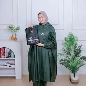 VELLOZ!!! Raincoat Jas Hujan PONCO/KELELAWAR Lengan Anti Air Tebal Praktis Pria Wanita