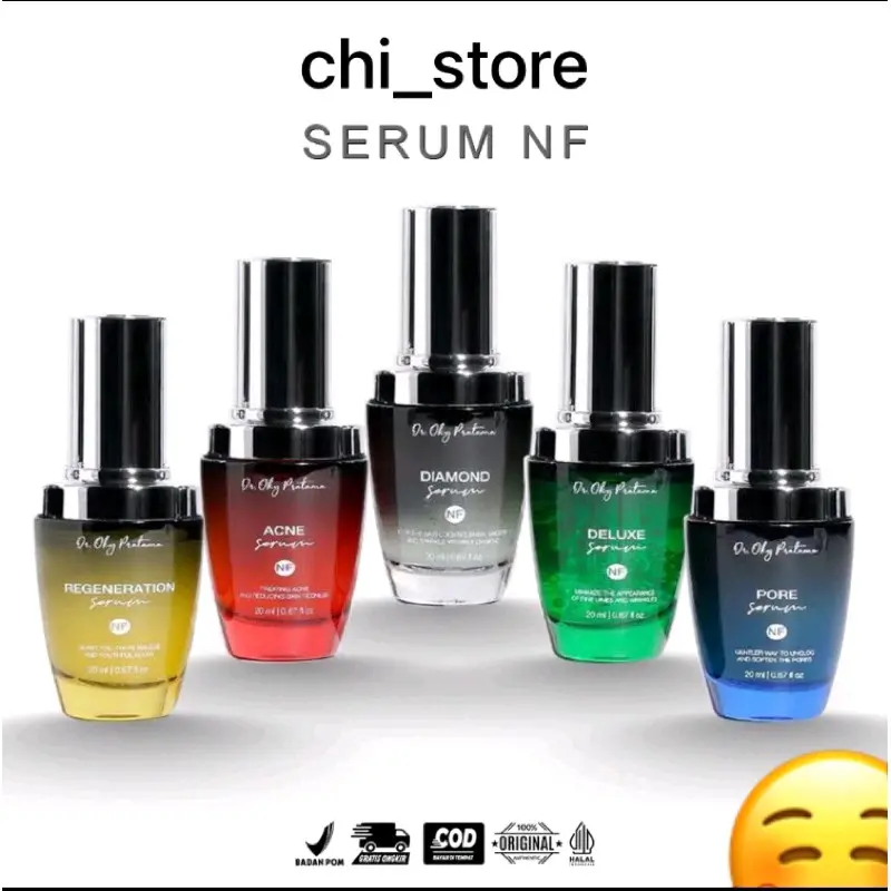Bening's Skincare Serum NF Benings DR. Oky Pratama Mencerahkan Menyamarkan Pori Perawatan Jerawat Acne Anti Aging Hidrasi Semua Jenis Kulit Tetes Kusam Memutihkan Caviar Melembutkan Bopeng Wajah Hitam