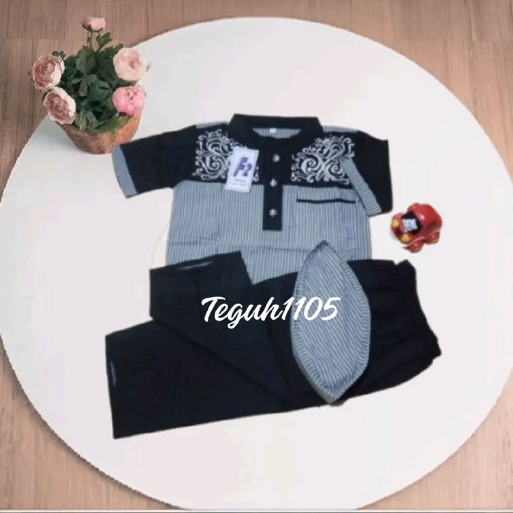 BAJU MUSLIM ANAK KURTA SALUR PENDEK 2-13TH | KOKO BORDIL ANAK | KURTA SALUR ANAK