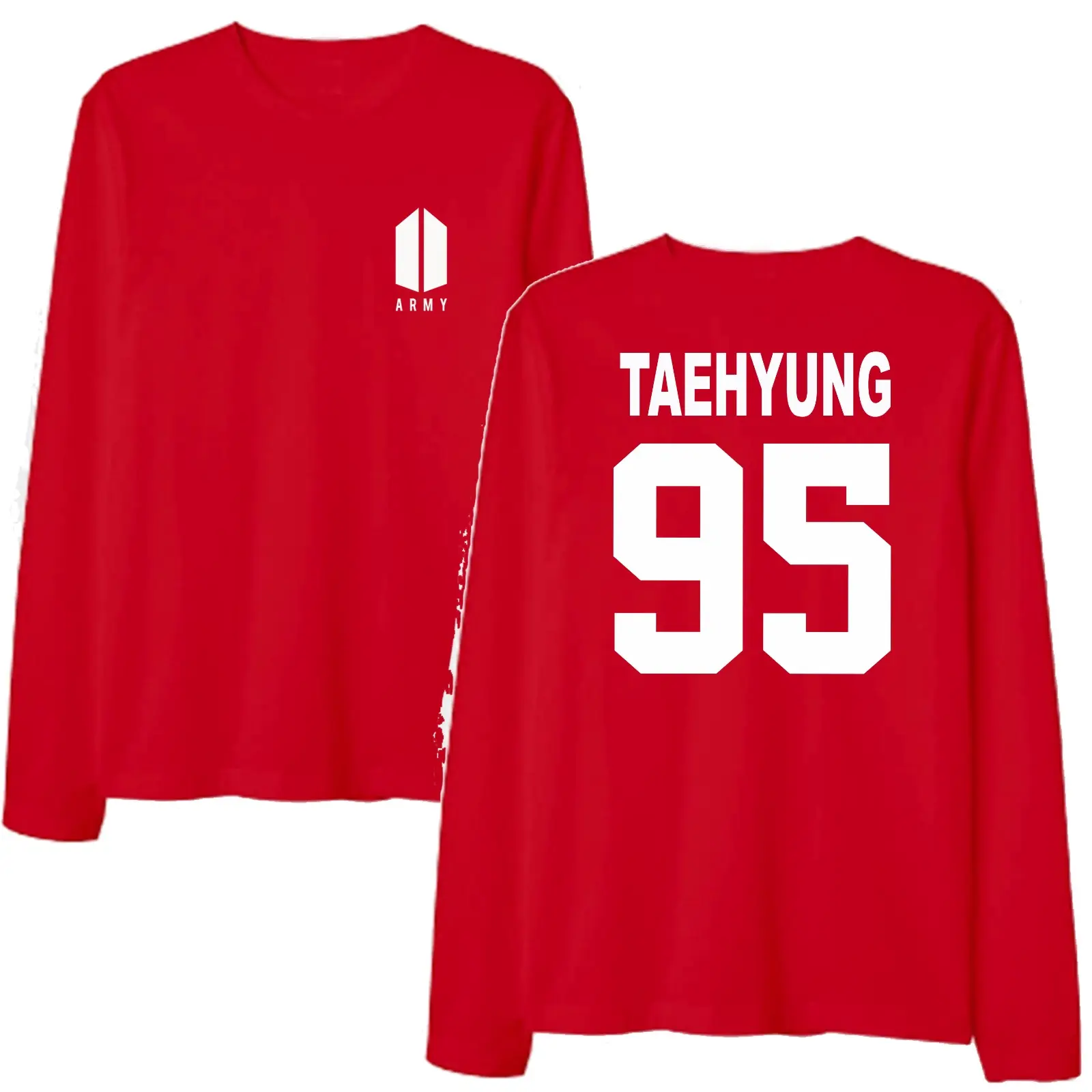 Kaos lengan panjang Bangtan Logo Army Request Nama Nomor Member