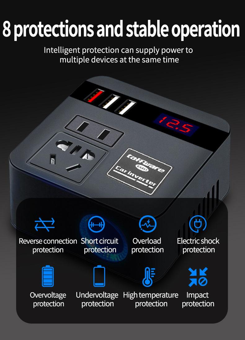 Product Introduction of Inverter Charger Mobil 100W Watt 12/24V Colokan Universal 3 USB Converter Konverter Fast Charging Adaptor Car Power Cigarette Plug 2