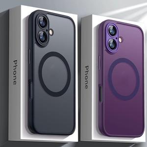 iPhone 17 Pro Max 17 Air 16 15 14 13 12 11 Pro Max Plus用 高級磁気ワイヤレス充電対応 剥き出しハードPCアーマー 耐衝撃カメラレンズ保護カバー