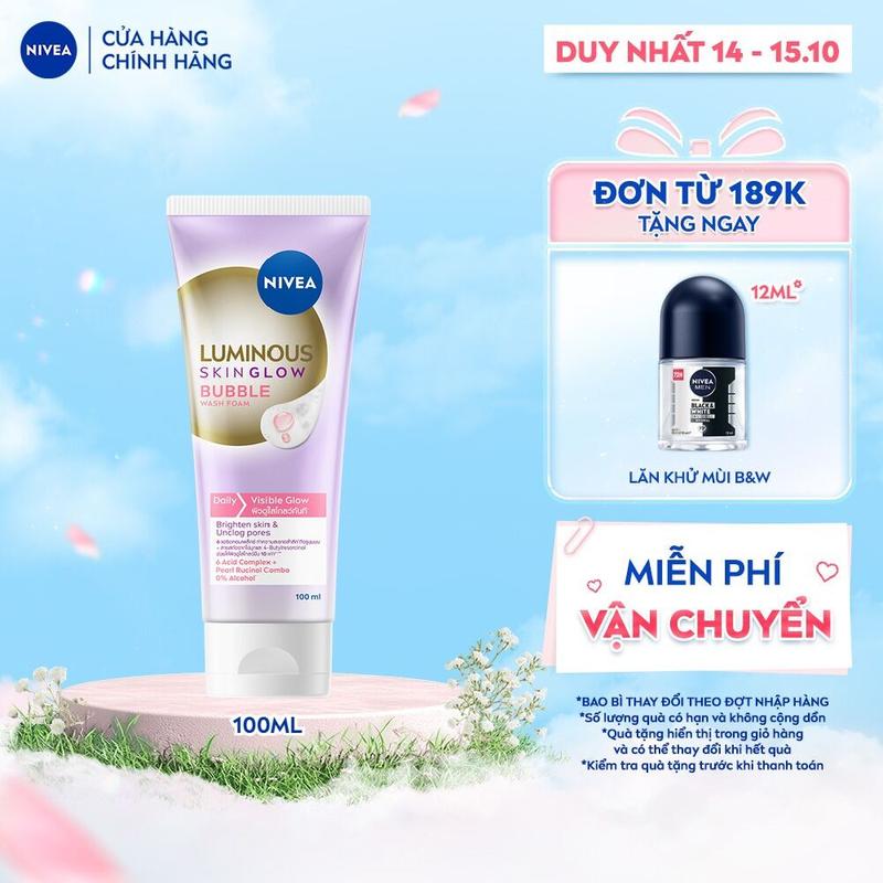 Sữa Rửa Mặt Nivea Sạch Sáng Kiềm Dầu (100 ml) - 98764