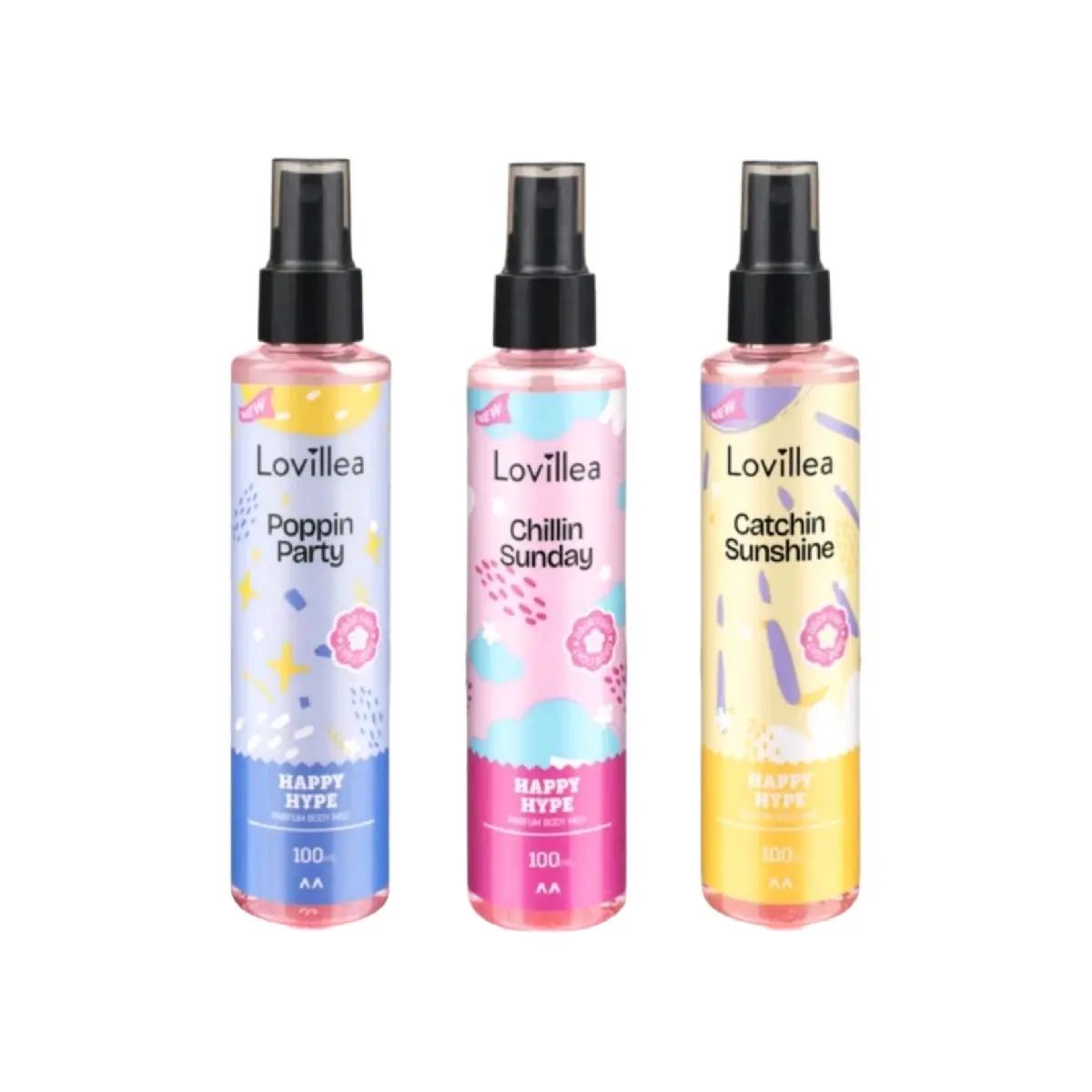 LOVILLEA Happy Hype Parfum Body Mist 100ml | Parfum Remaja | Farpum Cewek | Minyak Wangi