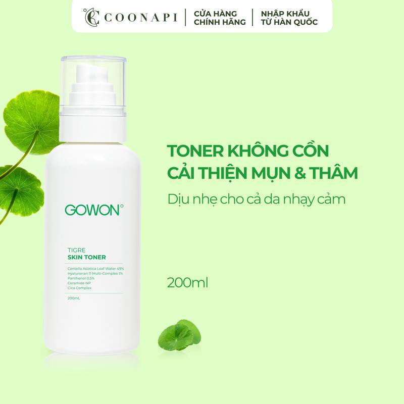Toner Rau Má Gowon Tigre Skin Toner 200ml