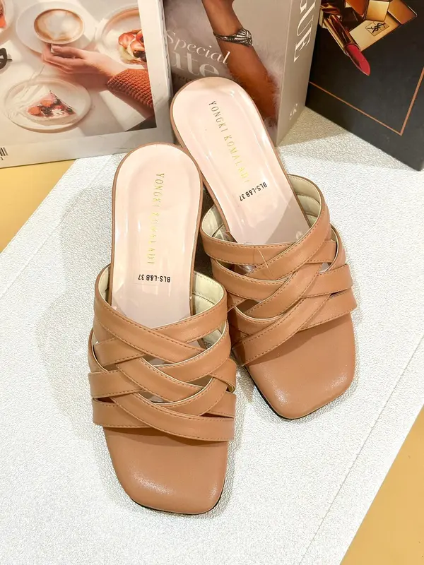 Sandal Wanita Termurah hak 5 cm KY (ANYAM) 3