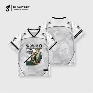 JR FACTORY_Jersey Oversize Series Gear 5 Luffy Unisex Streetwear Oversize Number Dryfit Brazil Retro Vintage Hockey Boxy Fit Olahraga Pakaian Sport Baju
