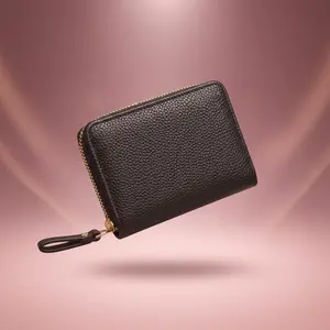 Dompet Kartu Anti RFID PU Leather card atm ktp uang koin Hitam Unisex Pria Wanita Elegan Modern Minimalis Premium no skimming scam block kulit Praktis besar Ringkas Kompak Awet Kuat cewek cewe perempuan Fashion Eksklusif Souvenir Hadiah Kado Ulang tahun