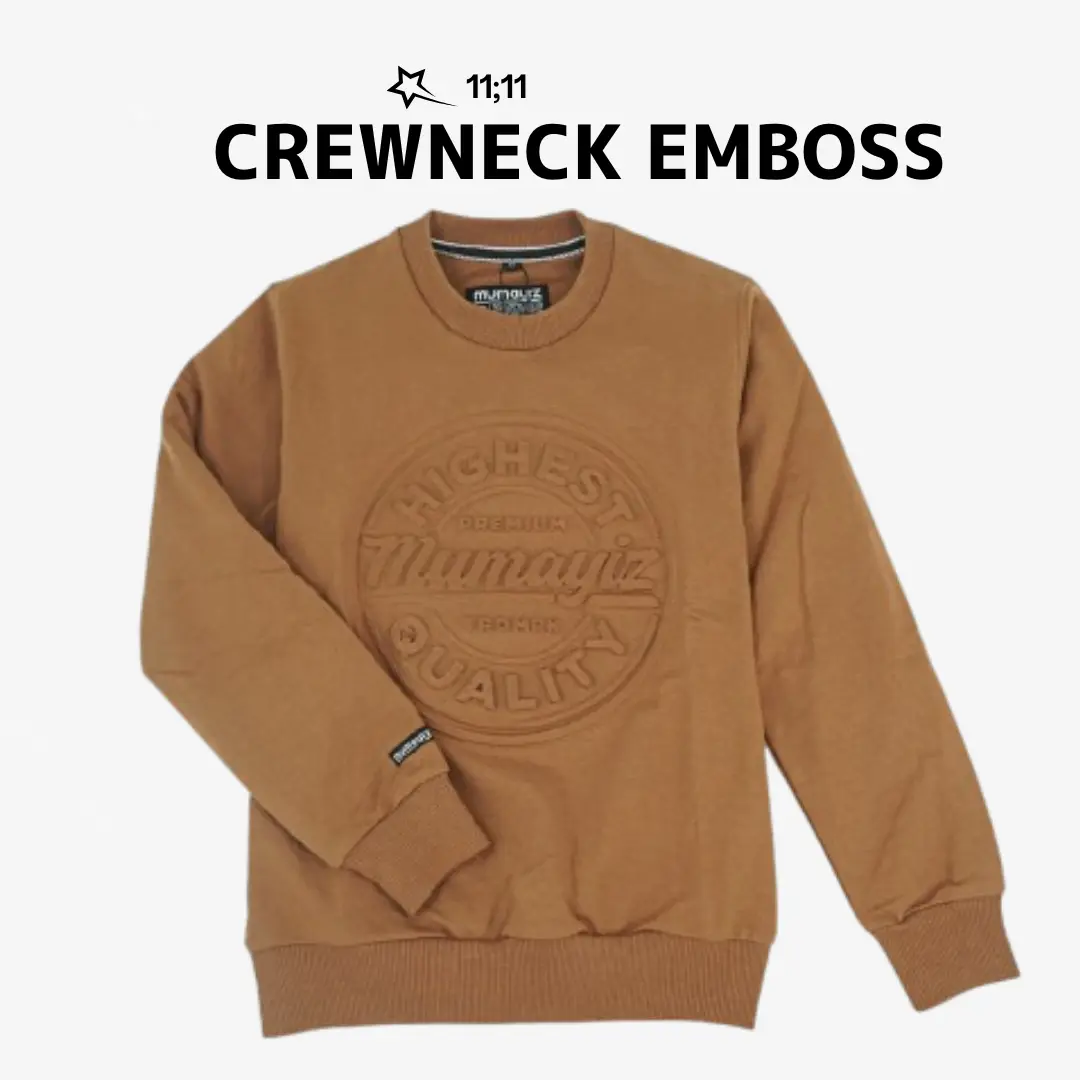 Sweater Crewneck Anak Emboss untuk Usia 4-15 Tahun - Jaket Fashion