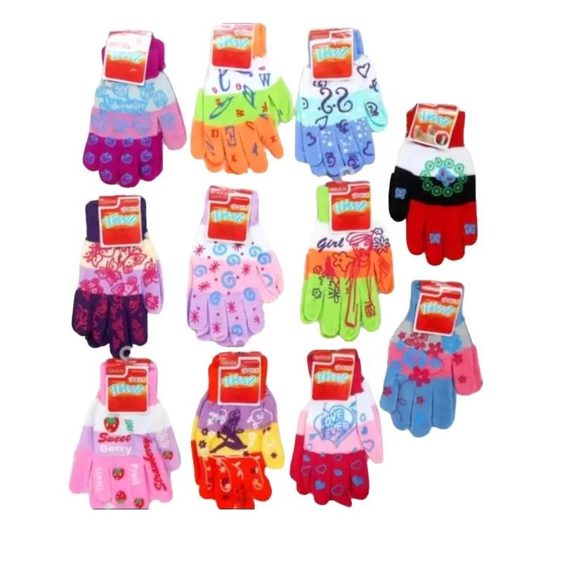 Sarung Tangan Rajut Pelangi Belang Motif Wanita Dewasa Gloves 5