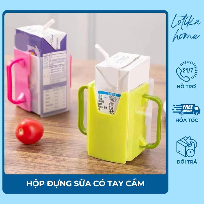 Hộp Đựng Sữa Cho Bé LOTIKA Có Tay Cầm – Hộp Bảo Quản Bình Sữa Nhỏ Gọn, Dễ Cầm & Hạn Chế Trơn Trượt
