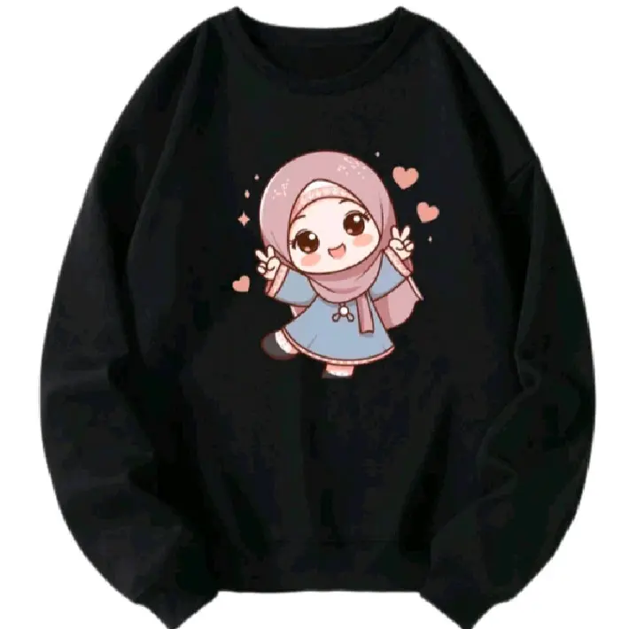 sweater anak karakter hijab cewe 1-12 tahun tshirt 5