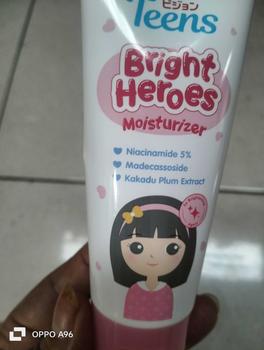 Product Review of Pigeon Teens Bright Heroes Moisturizer 50 ml 20 ml | Perawatan Muka Wajah | Pelembab Wajah | Mencerahkan Kulit Muka Anak Remaja Niacinamide from a**k ** e**k 0