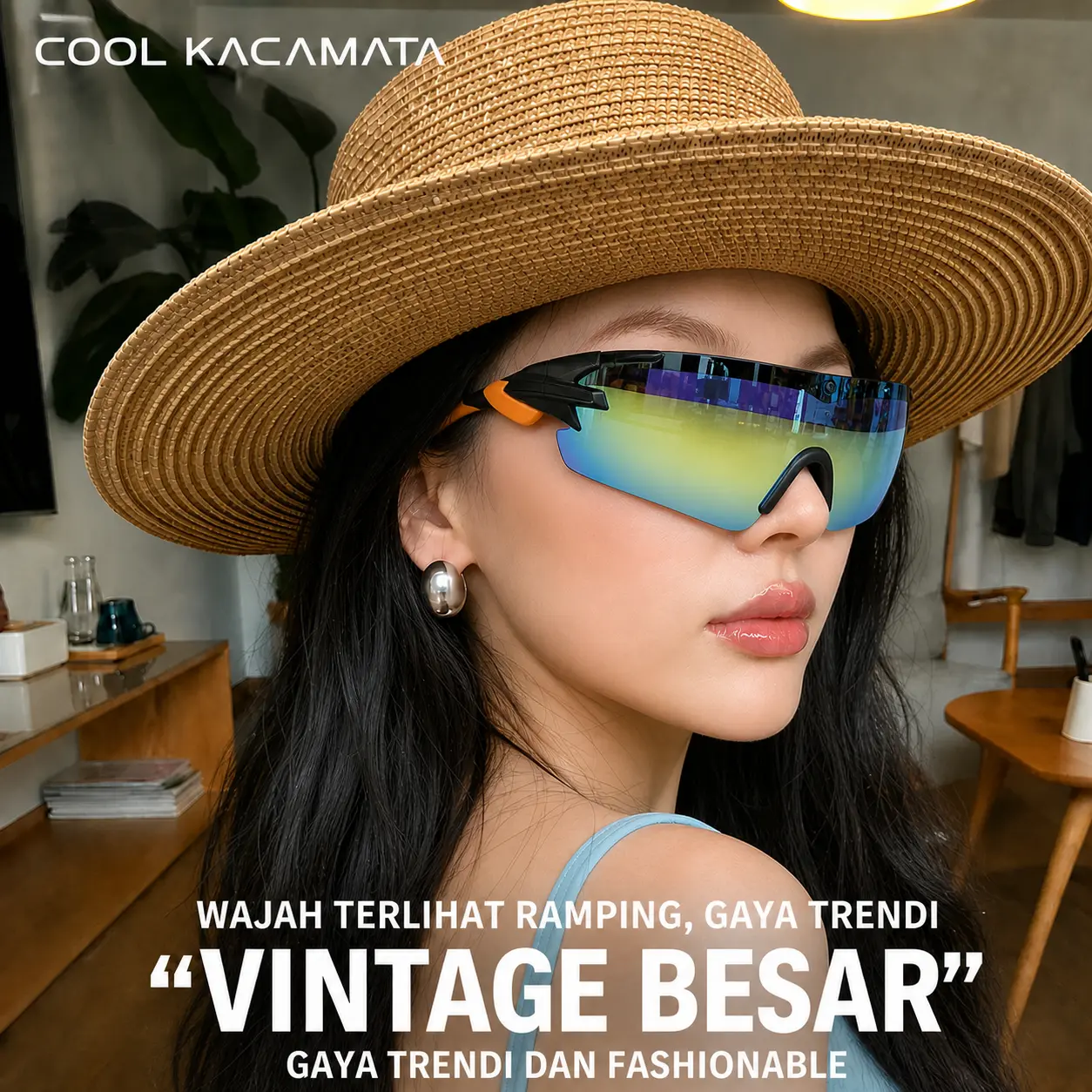 Kacamata Sporty Pria Korean Style Anti Sinar UV, Kacamata Yang Cocok Untuk Mengemudi Bersepada【cool vision】【MC55442】 Eyewear