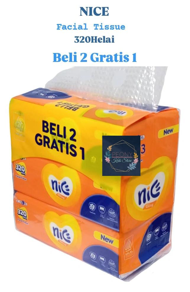 NICE TISSUE facial 320helai/nice tisu B2G1 facial tisu NICE TISSUE facial 320helai/nice tisu B2G1 facial tisu