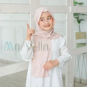 Marvella Pashmina Inner Anak Bando Oval Jersey Premium Umur 5-10 Tahun Bahan Matt Jersey Spandek Model Simple Elegant Flowly Adem