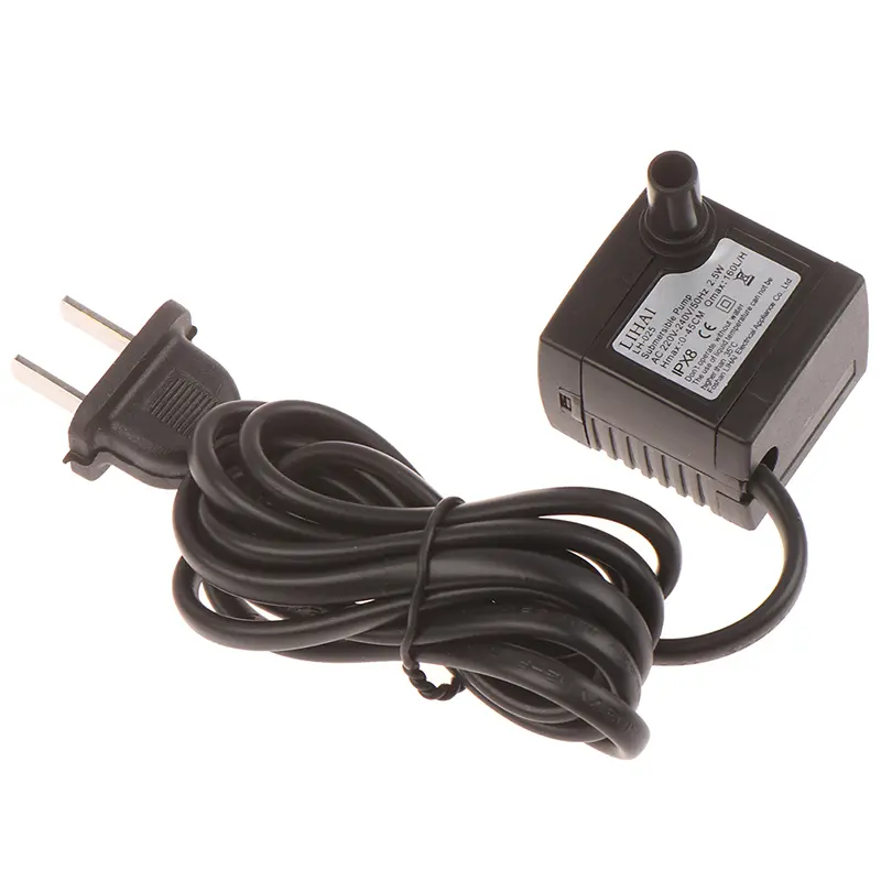 Máy Bơm Nước Chìm Có Phích Cắm Hoa Kỳ, 220V AC, 3W, Cho Bể Cá, Đài Phun Nước, Không Khí, Bể Ao Cá