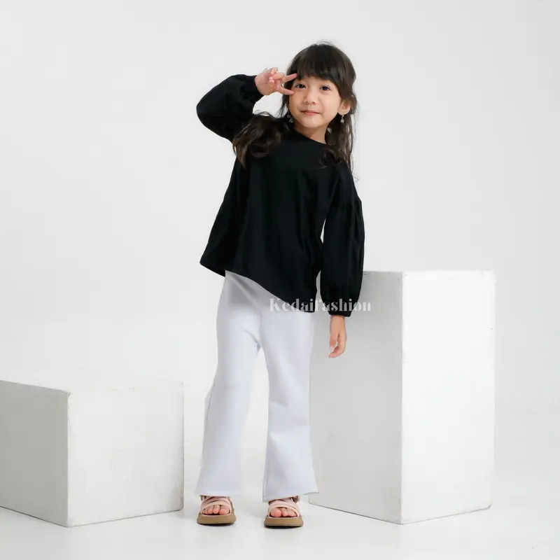 Flare Pants Highwaist Anak Celana Cutbray Anak Scuba Premium 2,5 - 10 th 5