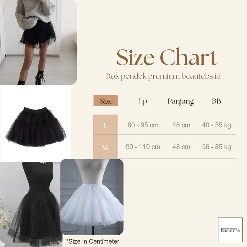 Product Introduction of Rok Balon Pendek Wanita Korean Outfit Karet Panjang Lady leony  Mini Korean Style rok ruffle pendek outfit korea cewek Satin Casual Bawahan Tile Tutu Dewasa Hitam Midi cantik 12