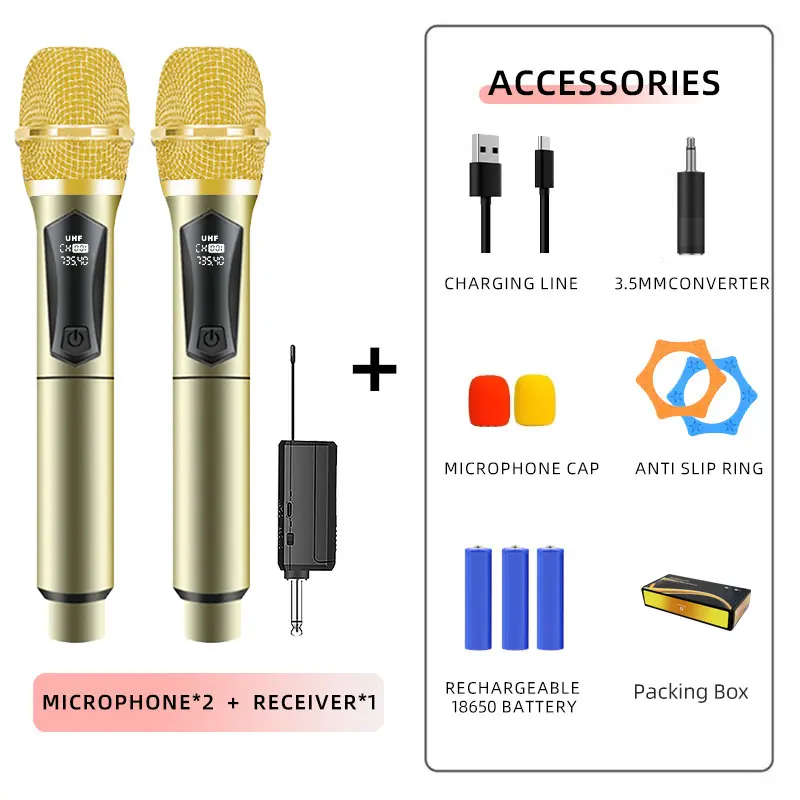 Micro Không Dây, SU-108U, Dành Cho Gia Đình Và Sân Khấu, Hát Karaoke, Âm Thanh, KTV, Âm Lượng Cao, Cầm Tay Chuyên Nghiệp, Thích Hợp Cho KTV, Phân Đoạn mini  show