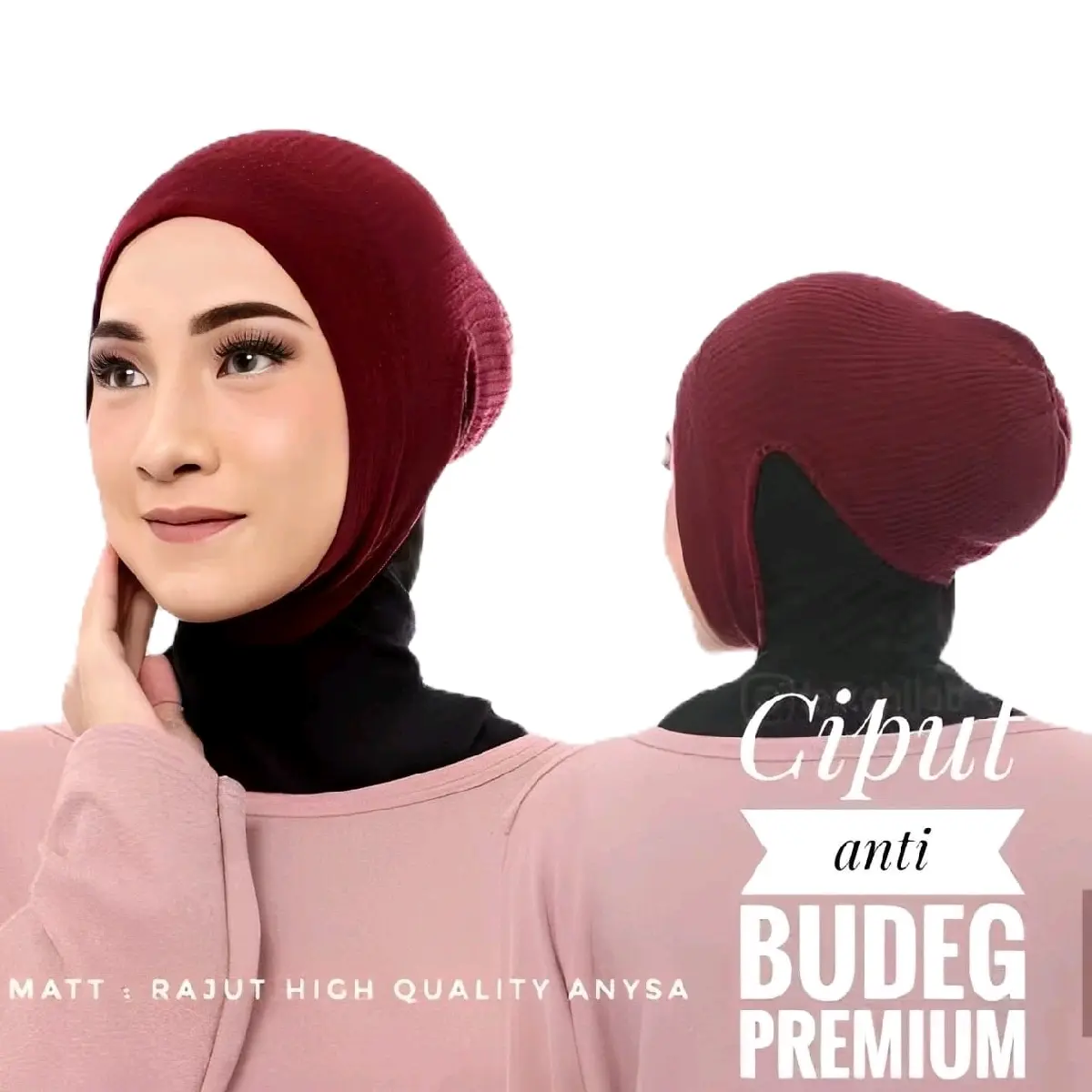 Ciput Dagu Rajut Premium Anti Budeg Anysa - Model Terbaru -  Dalaman Kerudung Wanita Turki Jilbab Dewasa
