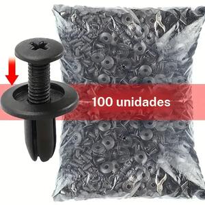 Remache de plástico de 8mm, 100 piezas/set Clip de remache para protector de salpicaduras en parachoques de auto, Sujetador para Toyota, Kia, Nissan, Yamaha