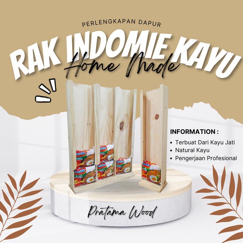 Rak Indomie Kayu Rak Display Indomie Rak Penyimpanan Mie Instan - Shop ...