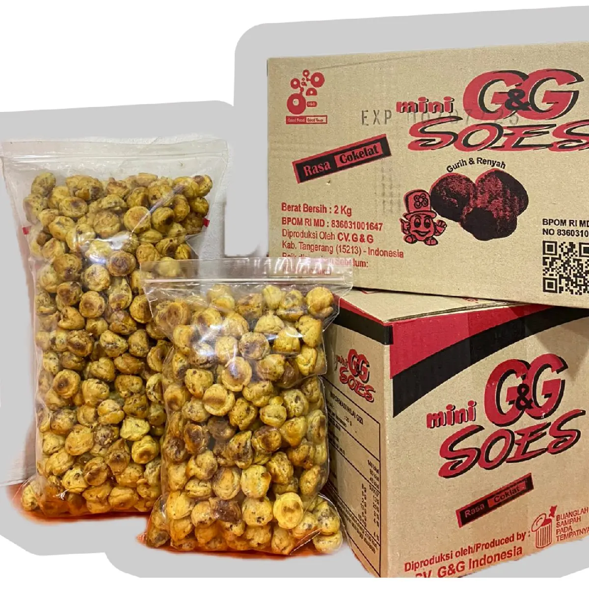 Soes Coklat G&G 500Gram/1Kg