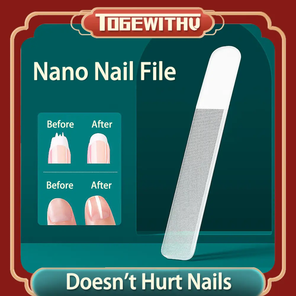 Nano Glass Nail File, Durable Shiner Manicure Files Nail Buffer File Professional Polishing Manicure Art Tool