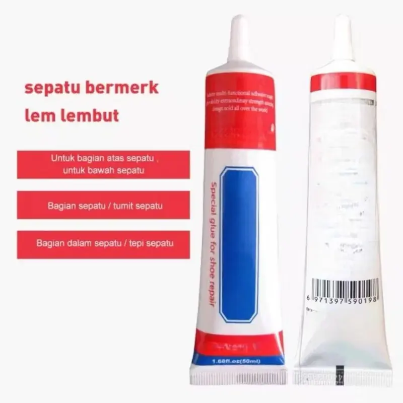 Lem Sepatu 60ml Cairan Super Kuat Lem Perekat Sepatu Penambal Sol Sepatu Transparan 4