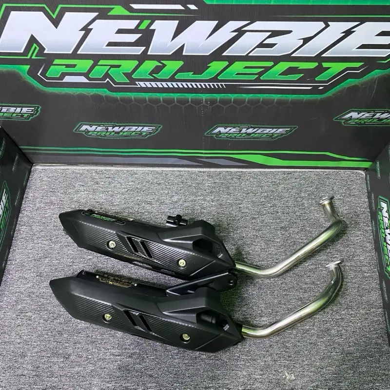 Knalpot Standar Racing NEWBE PROJECT SR 01 moncong sijirok BEAT VARIO SCOOPY PCX NMAX AEROX GENIO MIO Karbu Motor Motorcycle Karbu Motor Motorcycle Racing Silincer 1 breket