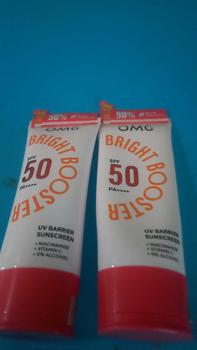 Product Review of OMG OH MY GLOW UV Barrier Sunscreen SPF 50 PA++++ 25 ml - Paket twin pack dan triple pack tabir surya from 𝚍**𝚑 0
