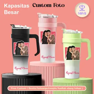 Tumbler Custom Foto – Hadiah untuk Pacar, Keluarga & Sekolah | 500ml / 1200ml