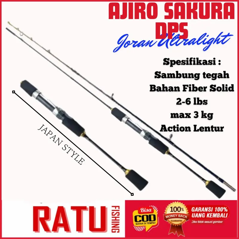 Joran Pancing Ultralight Ajiro Sakura DPS 150 165 180 198 cm fiber Murah COD 0