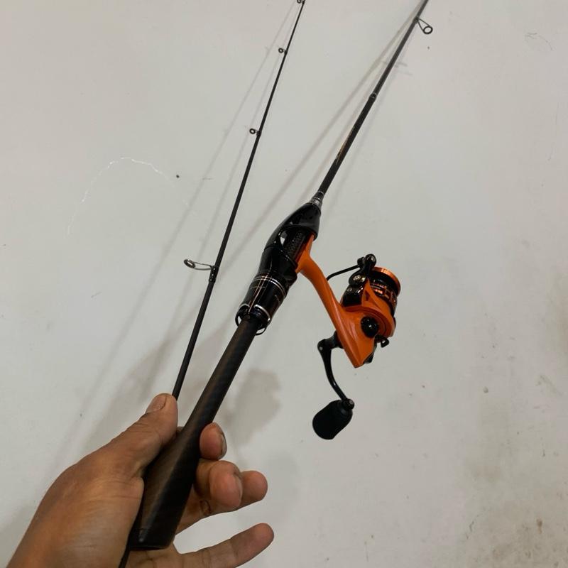 Joran UL 2-6Lbs lentur set Reel 800 power handle  Dragcliker kuat Reel mini bahan anti karat SW 0