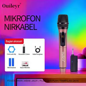 Mikrofon Karaoke Wireless Mikrofon Profesional Mikrofon Handheld UHF Mic Wireless Karaoke，advance mic karaoke receiver microphone