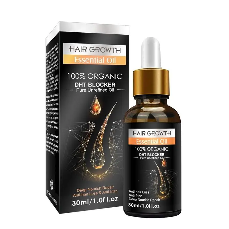 Hair Growth Essential Oil Biotin Cold-Pressed DHT Blocker and Hair Growth Shampoo Anti-Hair Loss Conditioner Organic Deep Nourish Repair For Hair Care Men Women Male Female