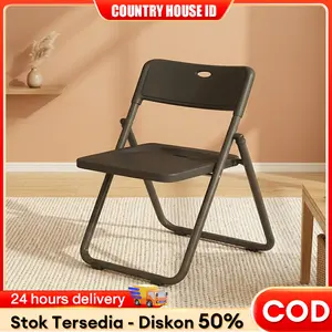 【Ramadan Promo Super 50-60% Diskon Besar】Kursi Lipat Rumah Tangga Bangku Sederhana Kursi Sandaran, Kursi Kantor Portabel Rapat Komputer Makan Cocok untuk Asrama Berbagai Model